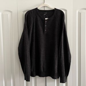 NWT Mens J Crew Henley Style button Sweater